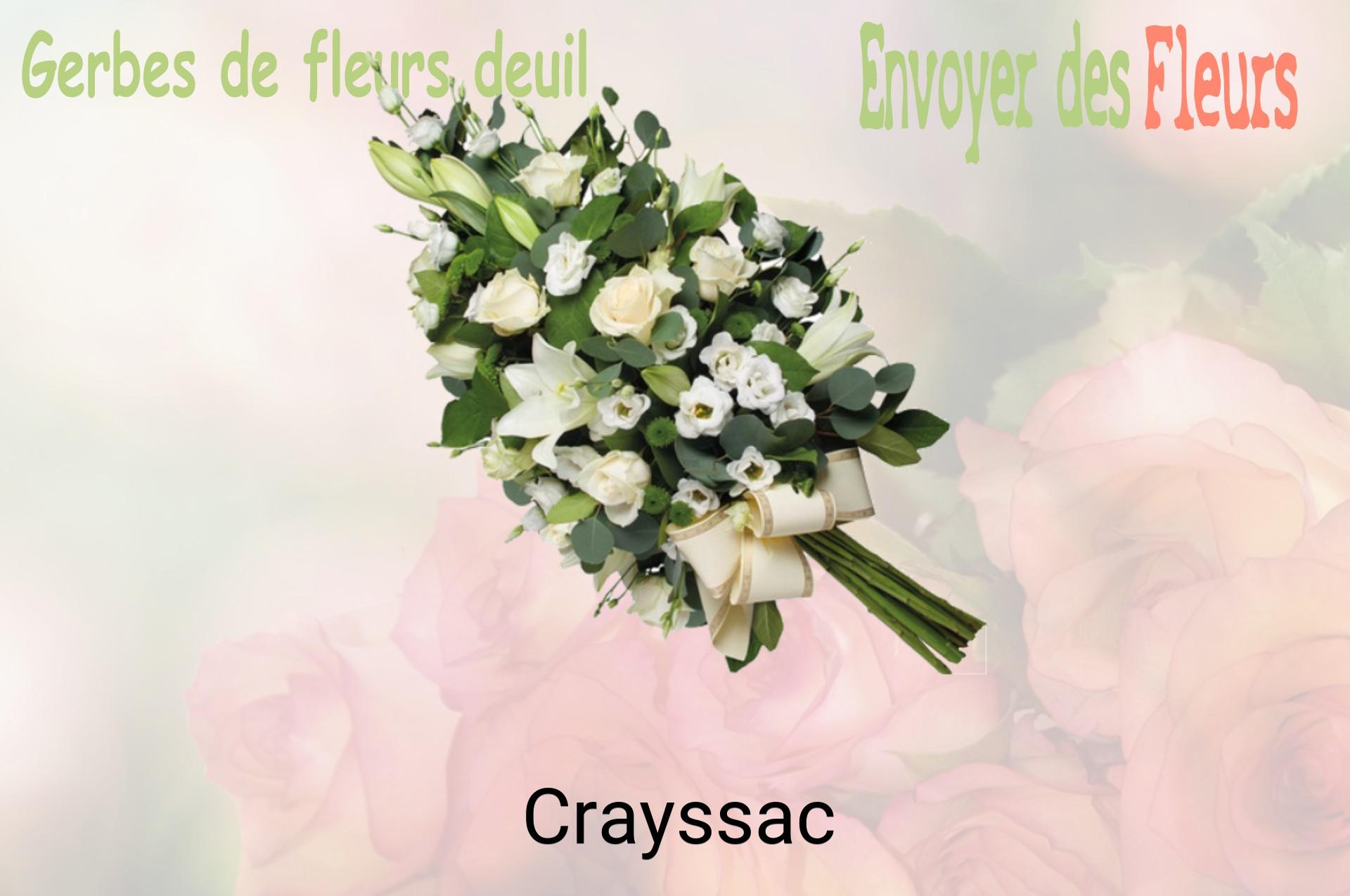 Gerbe de fleurs de deuil livrée à Crayssac